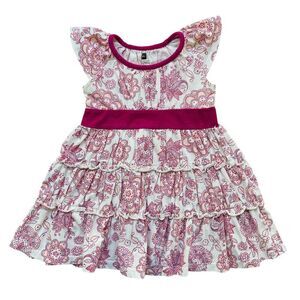 Tea Flutter Sleeve Ruffled Skirt Dress Size 18-24 months